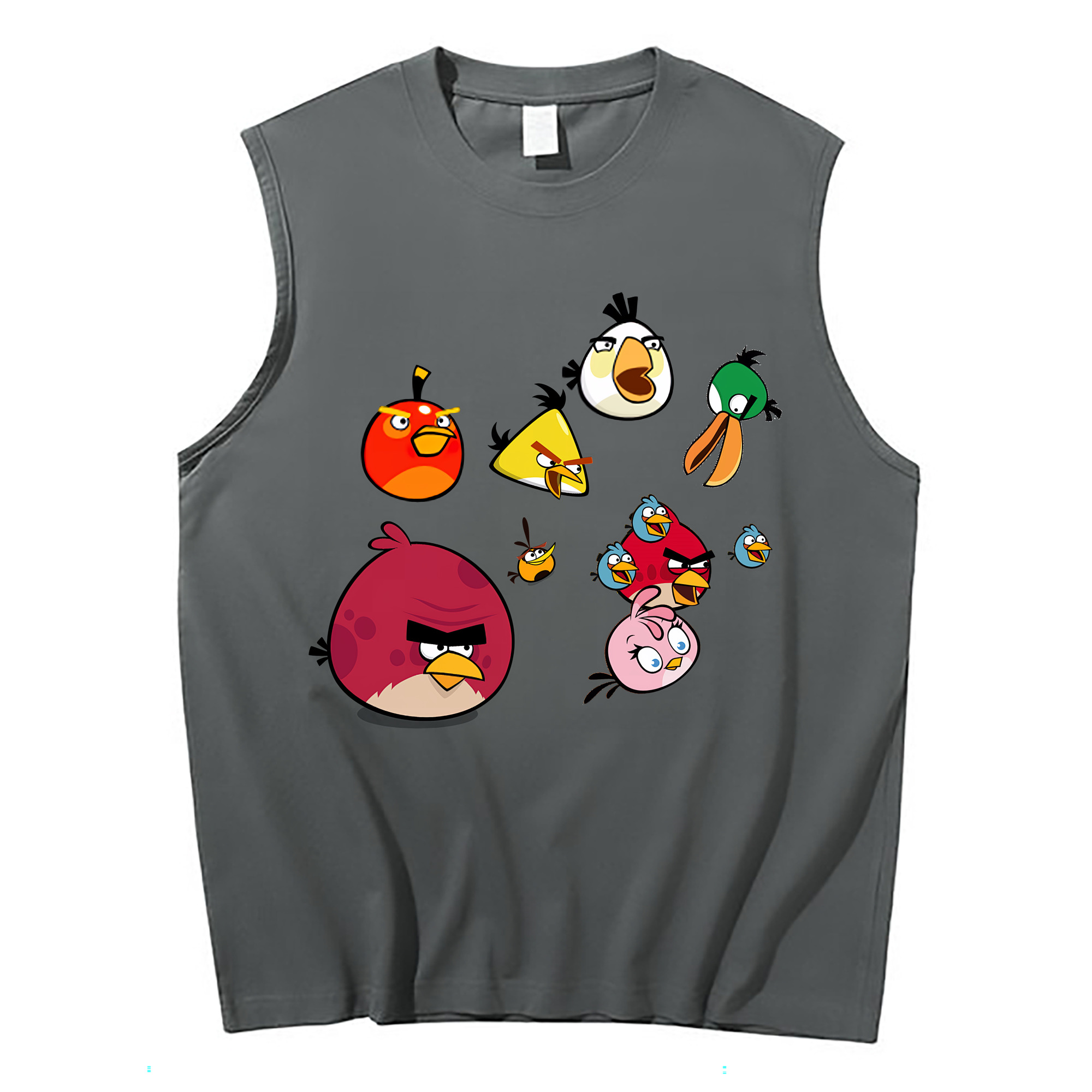 （画像用） Angry Birds アングリーバード コットン100％タンクトップ（フロントプリント）